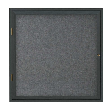 United Visual Products Triple Door Enclosed Radius EZ Tack Board, 72"x48", Satin/White UV70055EZ-WHITE-SATIN